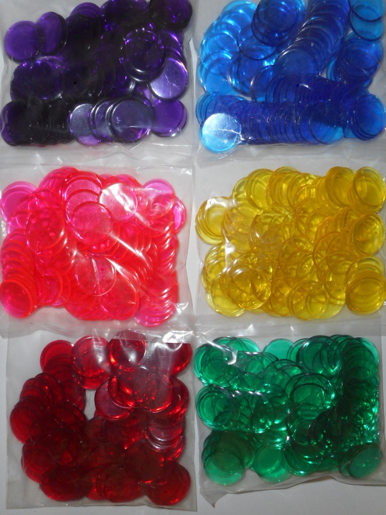 600 Plastic Bingo Chips Etsy