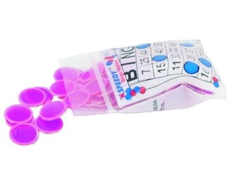 100 Magnetic Bingo Chips, Purple