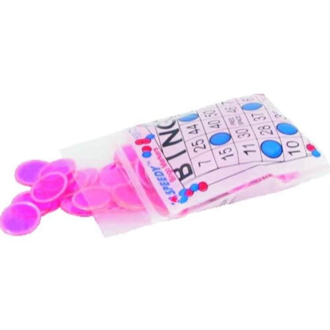 100 Bingo Chips Pink Etsy