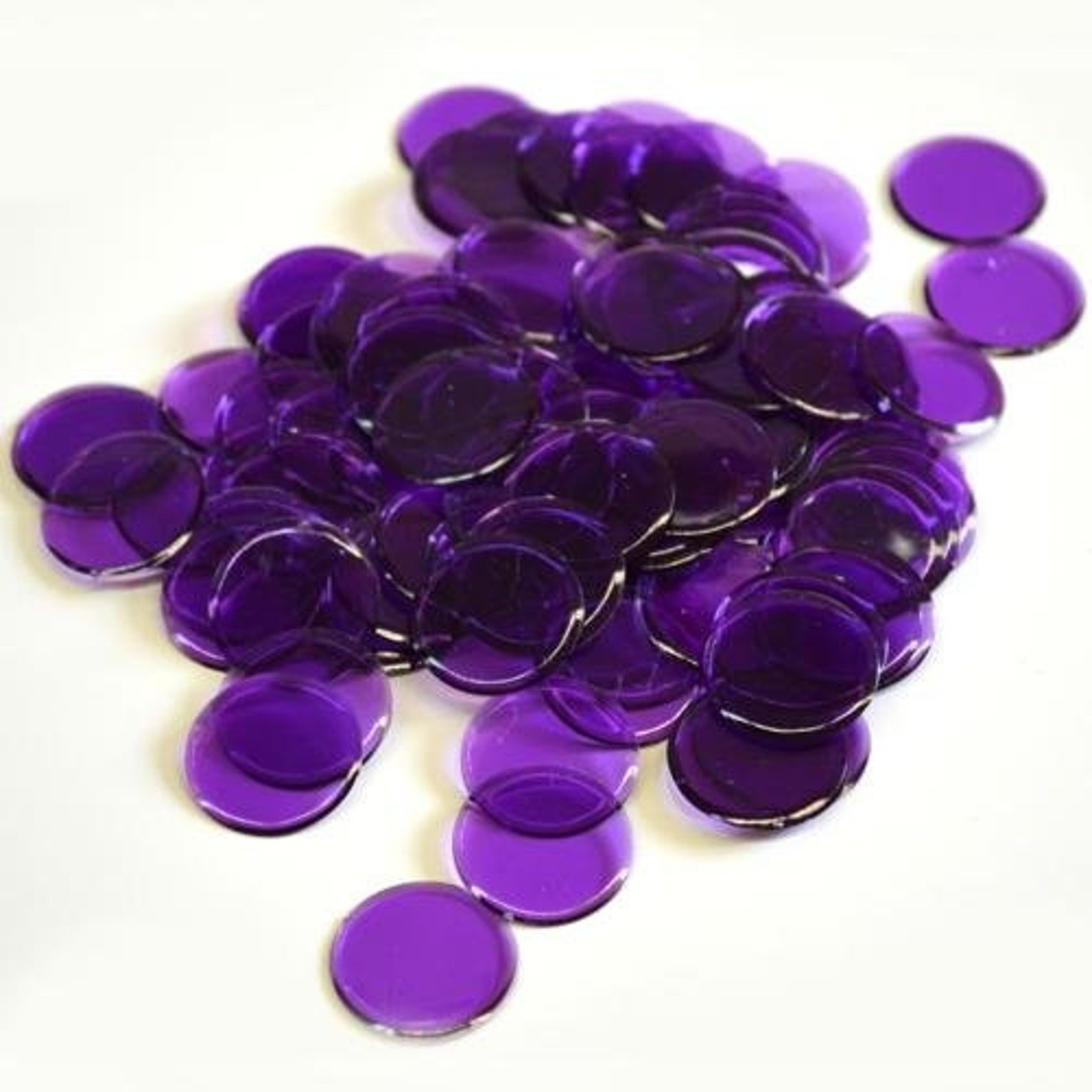 100 Plastic Bingo Chips, Purple Etsy