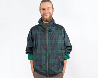 Green checkered oversize jacket
