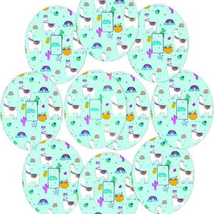 Dexcom G6 Precut Llama Party Design Adhesive Patches - 10 Pack
