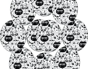 Dexcom G6 Precut Cartoon Cat Adhesive Patches - 10 Pack