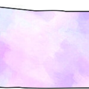 May include: A watercolor-style banner with a light purple and blue color scheme. The banner has a slightly irregular shape and a soft, faded look.