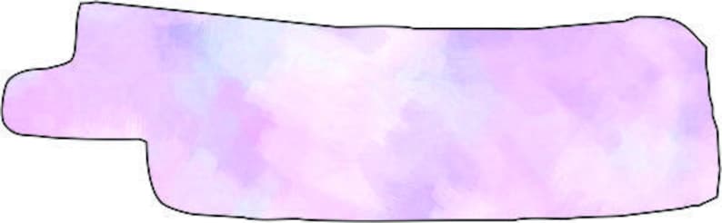 May include: A watercolor-style banner with a light purple and blue color scheme. The banner has a slightly irregular shape and a soft, faded look.