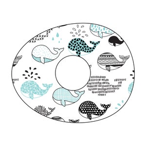 10 pack PRECUT Freestyle Libre adhesive patches. Extend the life of your sensor! Waterproof, long lasting and no fray.Whale design.