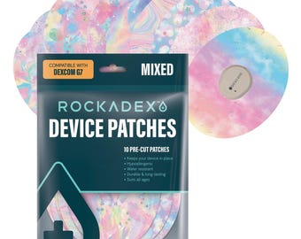 Dexcom G7 Precut IRIDESCENT Mix Adhesive Patches - 10 Pack
