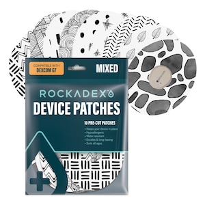 Dexcom Precut BLACK & WHITE Mix Adhesive Patches - 10 Pack