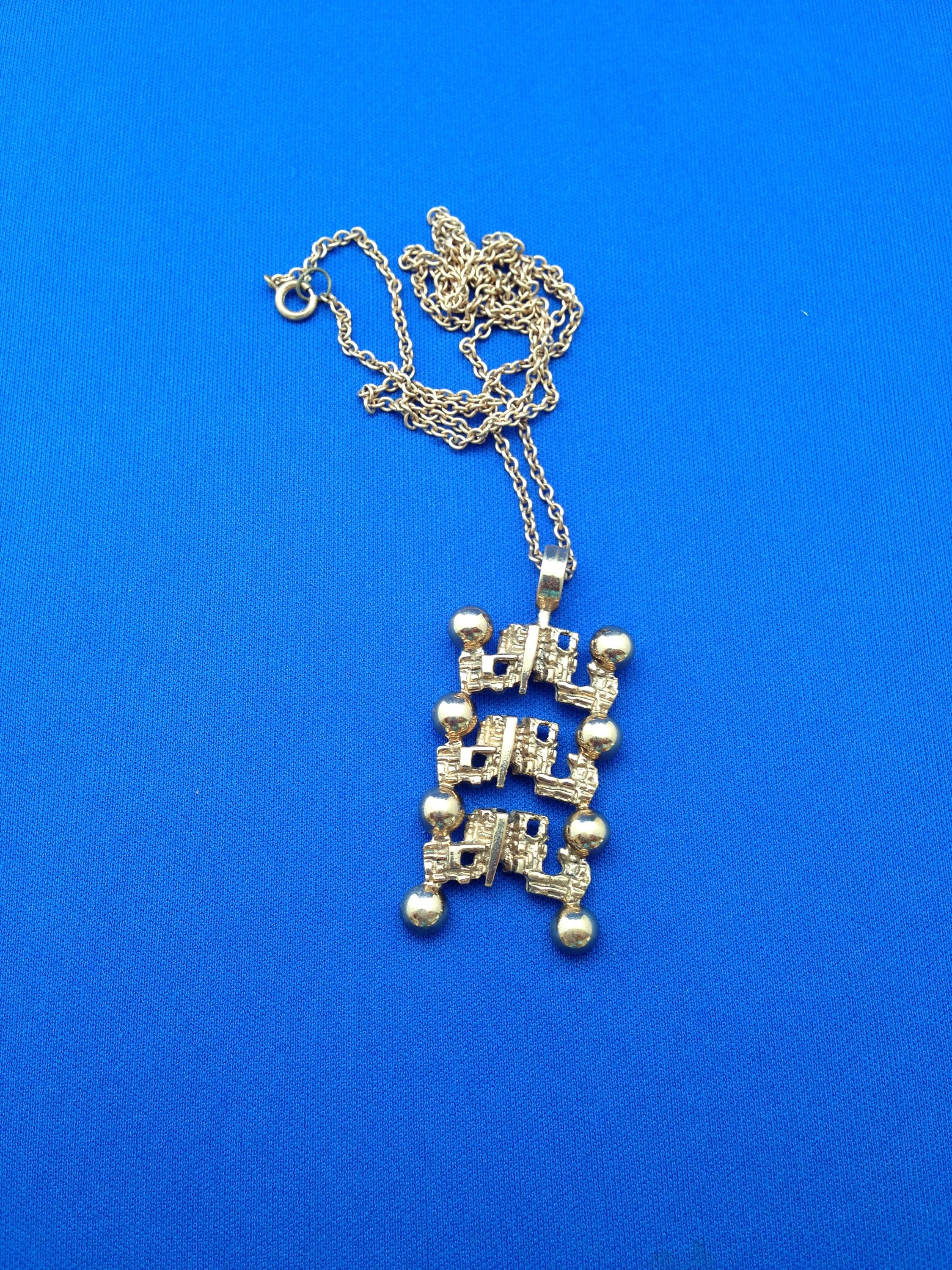 Pertti Peuri Fire Gilt Bronze Necklace Finland - Etsy