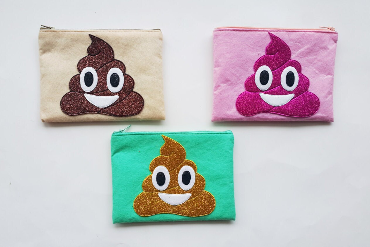 Poop Emoji Gift Zip Purse Makeup Bag Coin Purse Small Etsy