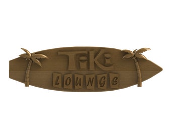 Tiki Lounge Surfboard STL FILES for 3D CNC carving