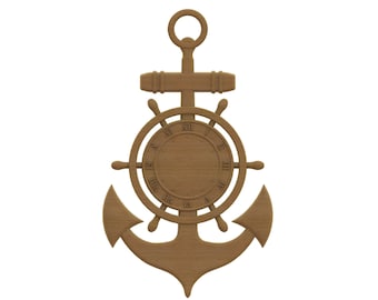 3D anchor clock STL FILE for 3D CNC carving