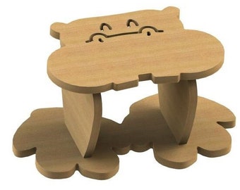 Hippo Stool PLANS - 2D vector files included