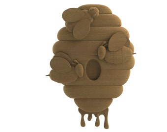 3D bee hive STL FILES for 3D CNC carving