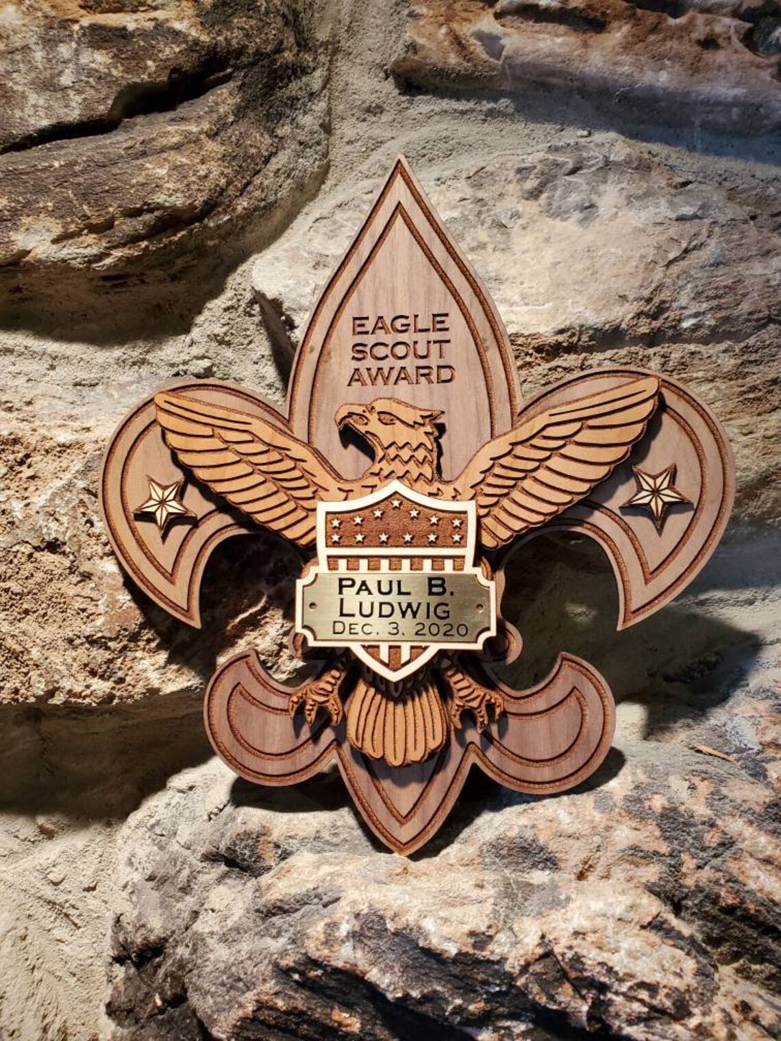 Personalized Eagle Scout inspired Award or scout plaque Etsy