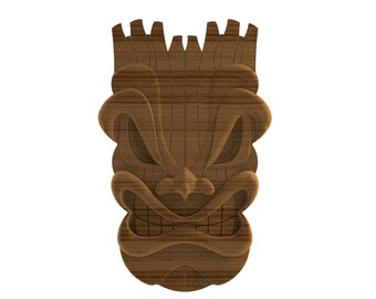 3D Tiki mask STL FILES for 3D CNC carving