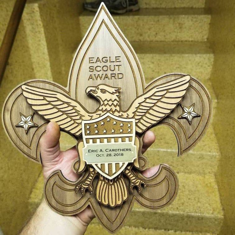 Personalized Eagle Scout Award or scout plaque Etsy
