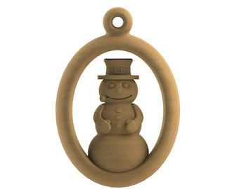 3D Ornament and Snowman STL FILES for 3D CNC carving