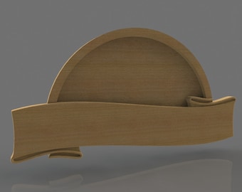 3D ribbon sign panels 1 (12 files) -  STL FILES for 3D CNC carving