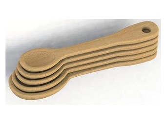 3D teaspoons STL FILES for 3D CNC carving