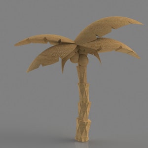 3D palm trees style 1 - 3 STL FILES for 3D CNC carving