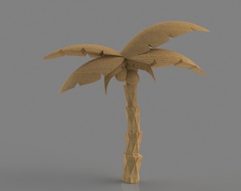 3D palm trees style 1 - 3 STL FILES for 3D CNC carving