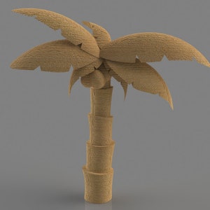 3D palm trees style 2 - 7 STL FILES for 3D CNC carving