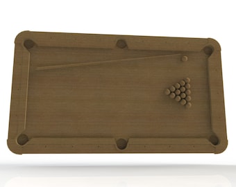 3D pool table sign panels STL FILES for 3D CNC carving