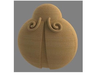 3D Ladybug STL FILE for 3D CNC carving