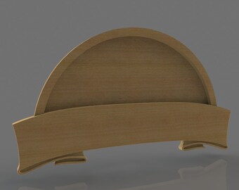 3D ribbon sign panels 4 (16 fies) - STL FILES for 3D CNC carving