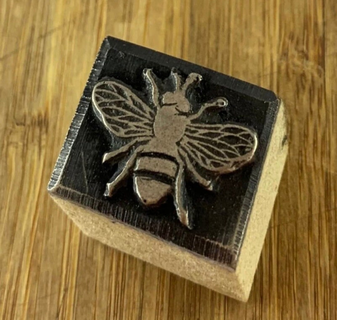 Bee Printing Ink Stamp Bronze Metallic & Wax Seal (hand Made Gift) by ...