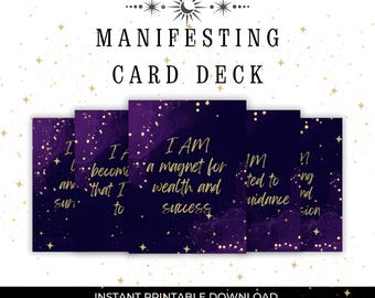 Printable Affirmation Cards: Law of Attraction, Positive Mindset (Digital Download
