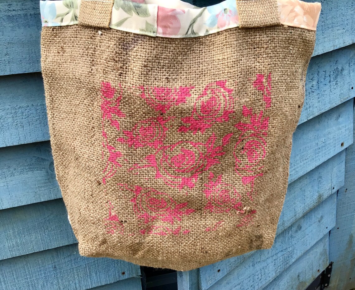 Recycled Hessian Tote Bag Etsy