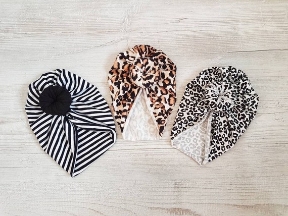 leopard baby turban