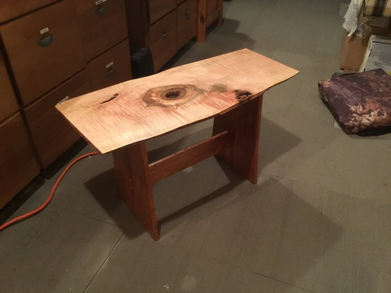 Incredible figured solid Maple and cherry table.