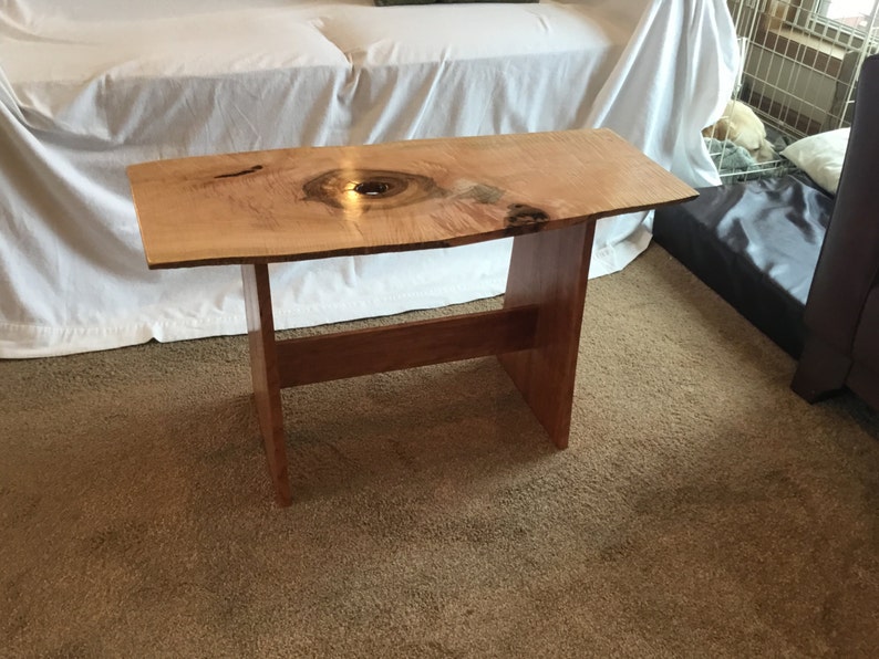 Incredible figured solid Maple and cherry table.