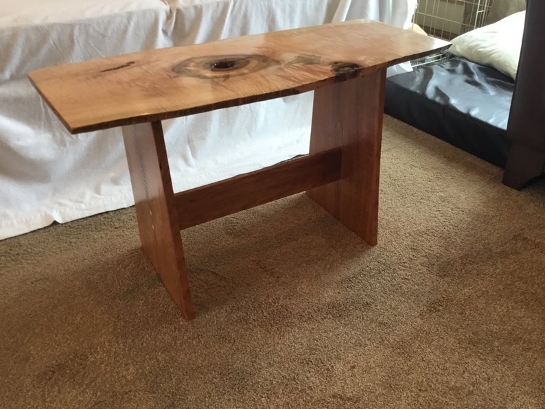 Incredible figured solid Maple and cherry table.