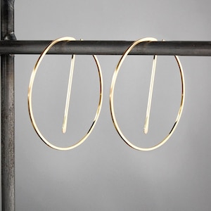 Unique Gold Hoop Earrings,Hammered Gold Hoops,Gold Earrings,Modern Gold Hoops,Minimalist Earrings,Geometric Hoop Earrings,Handmade USA