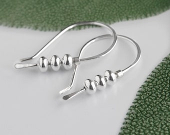 Sterling Silver Earrings,Small Silver Hoops,Modern Silver Earrings,Silver Hoops,Minimal Silver Earrings,Hammered Silver Hoops,Handmade USA