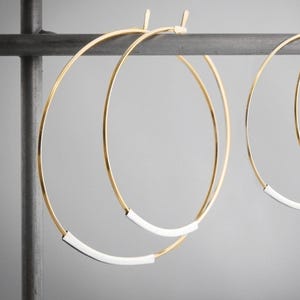 Gold Hoop Earrings,Mixed Metal Hoops,Modern Gold Hoops,Mixed Metal Earrings,Gold and Silver Hoops,Large Gold Hoops,Modern Hoop Earrings