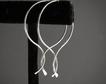 Silver Hoop Earrings,Hammered Silver Hoops,Hammered  Earrings,Silver Hoops,Large Silver Hoops,Modern Silver Hoops,Medium Hoops,Hoops Silver