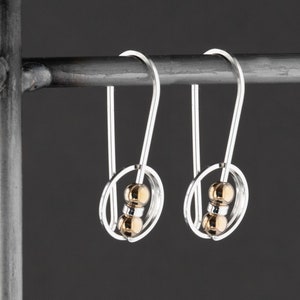 Silver and Gold Earrings,Mixed Metal Earrings,Silver Hoops,Gold and Silver Earrings,Two Tone Earrings,Mixed Metal Hoops,Modern Hoops Earring