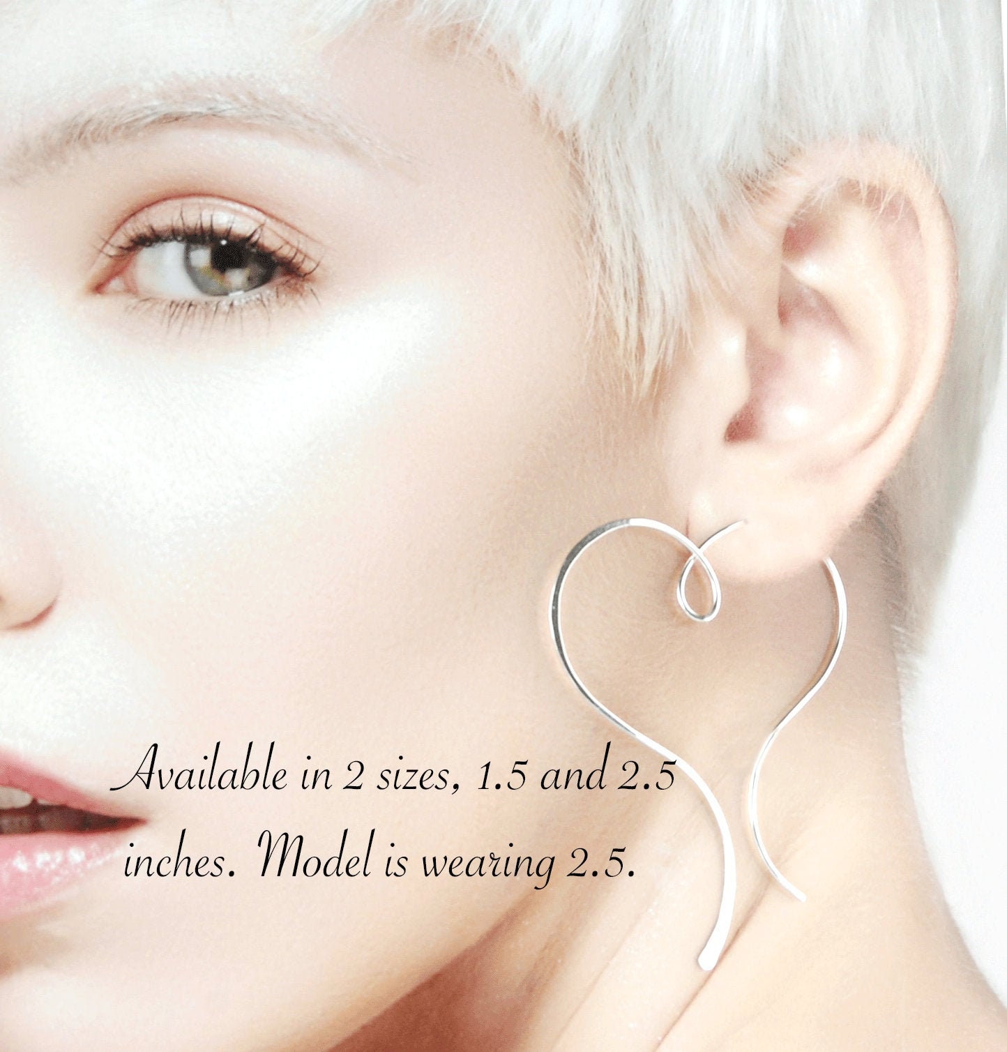 small heart hoop earrings