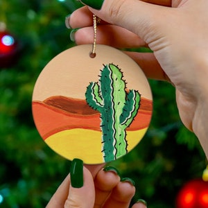 Arizona southwest Desert Cactus Ornament for Snowbirds gift for travelers gift for desert lovers southwest decor