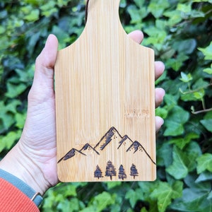 Handmade Gift Cheese Charcuterie Board with Mountain Cute Cheeseboard gift cute charcuterie board for hosting handmade gift for hostess