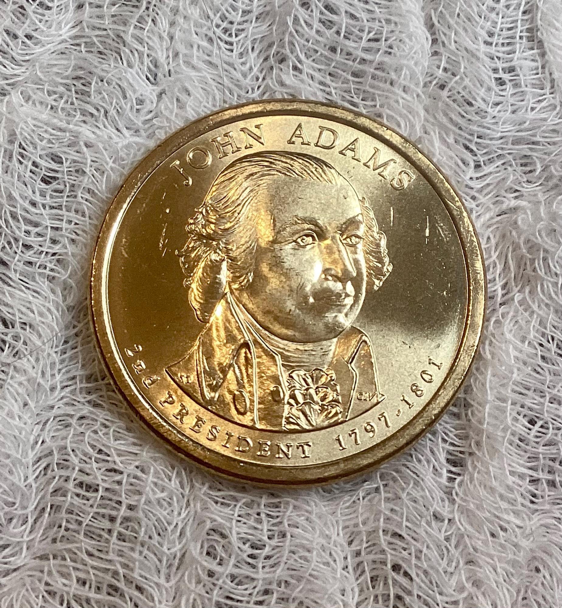 John Adams 2nd President 1797-1801 , Gold Color, 1 Dollar Coin - Etsy