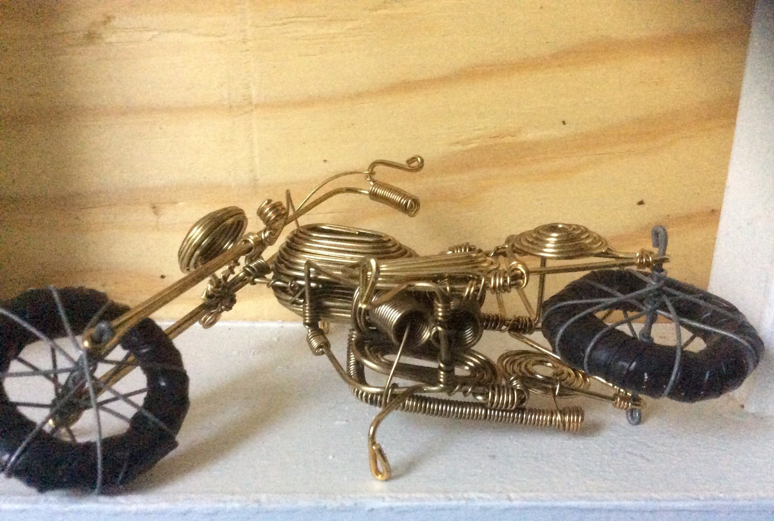 Motorcycle Sculpture Metal Wire Art | Etsy