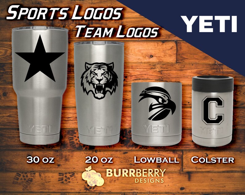 Sports Team Logo Yeti Ramblers 30oz 20oz Lowball Colster Etsy