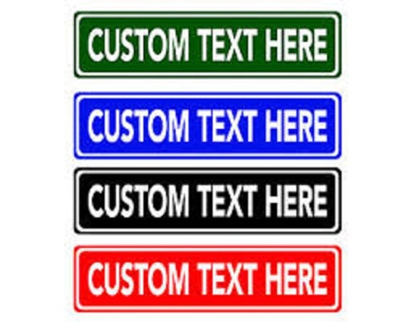 5 CUSTOM PERSONALIZED /"YOUR TEXT HERE/" Metal Parking Safety Signs