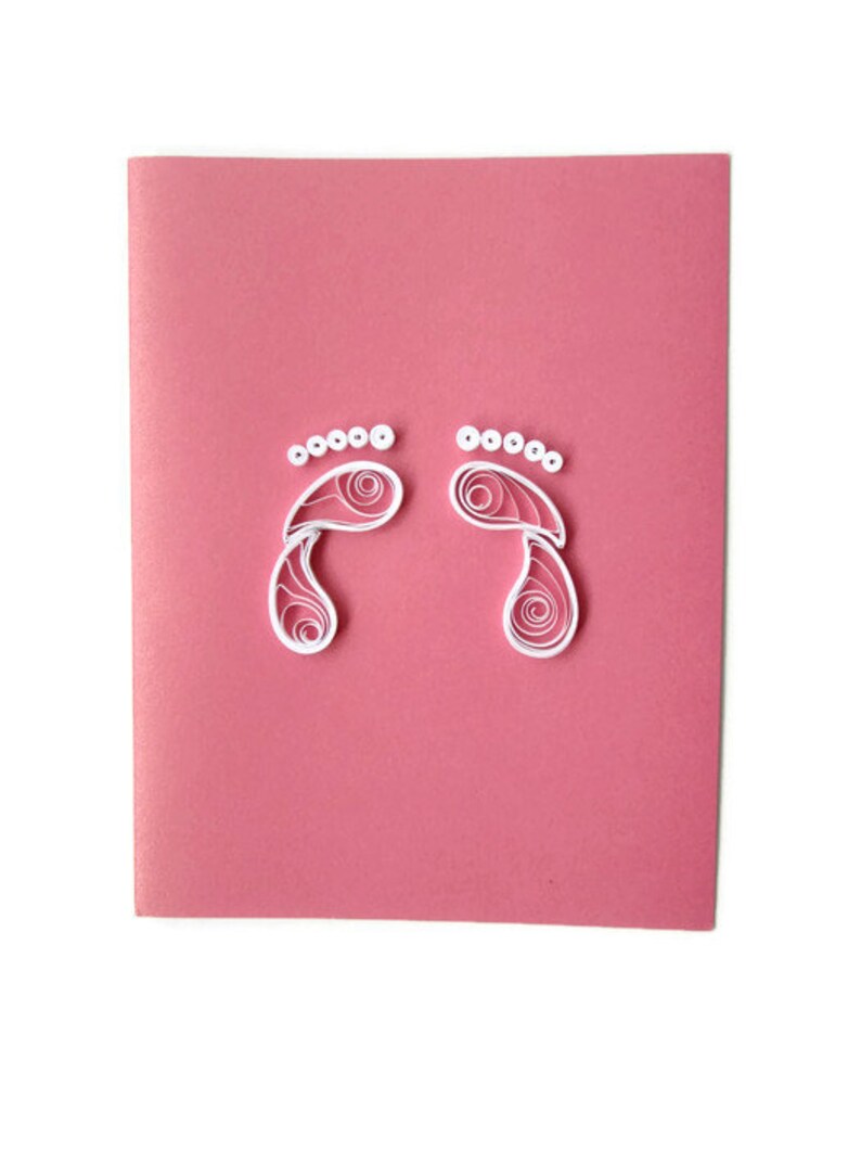 Baby Shower Card It S A Girl Card Paper Quilling Etsy